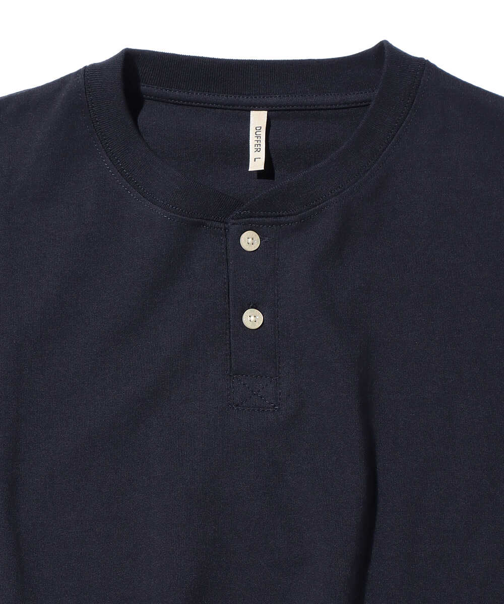 8オンス ヘビーウェイト オーバーサイズ ヘンリーネックTシャツ