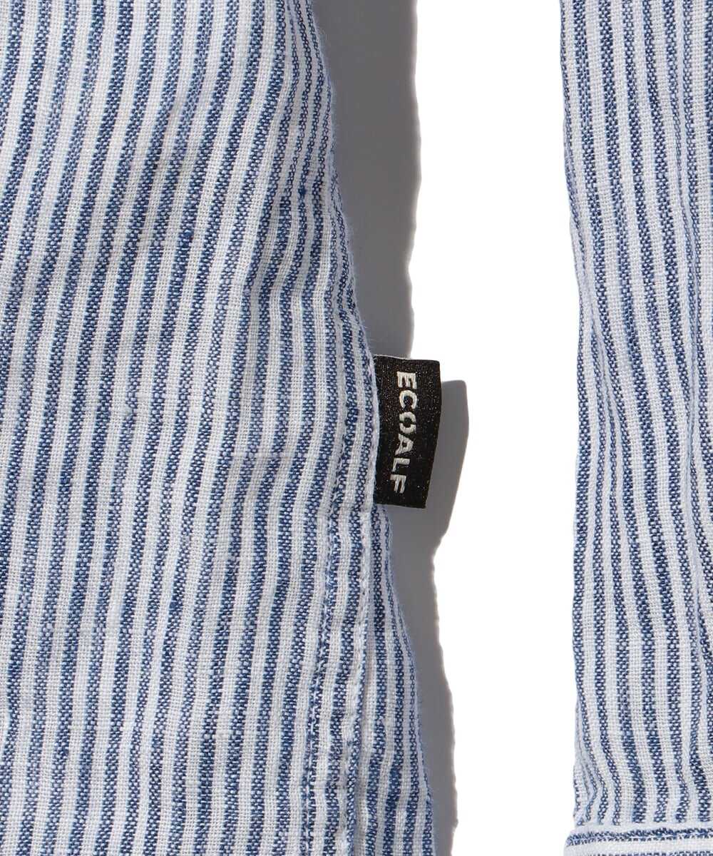  ALFRED/アルフレッド ストライプリネンシャツ