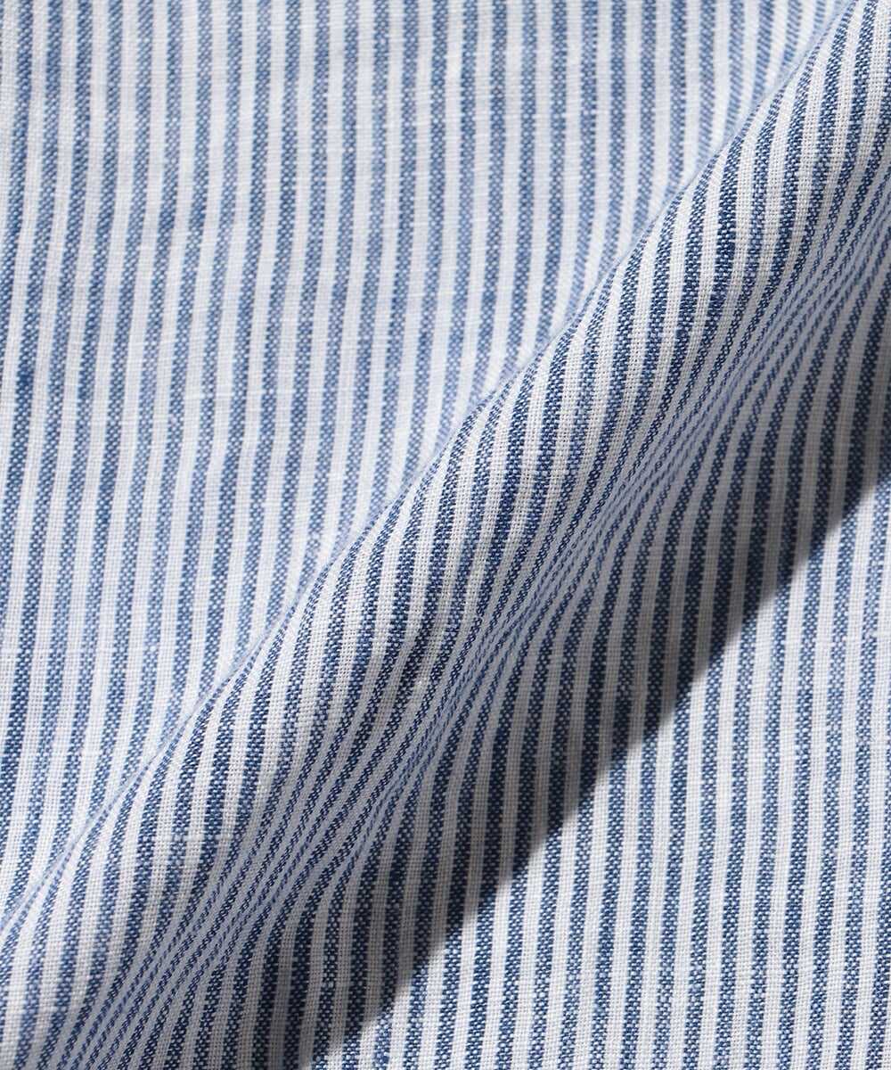  ALFRED/アルフレッド ストライプリネンシャツ