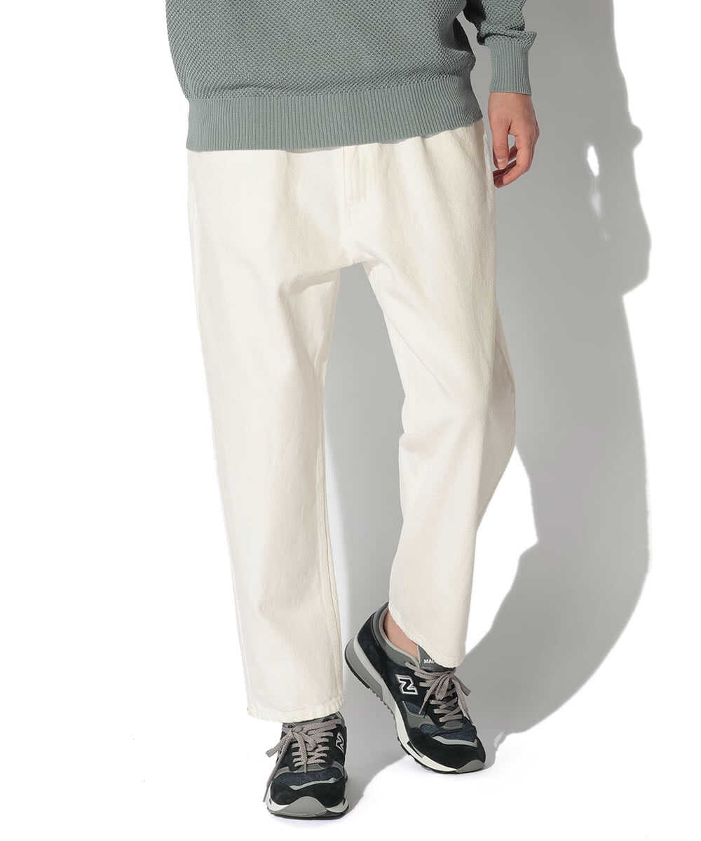 5ポケット ホワイト コーンデニムパンツ