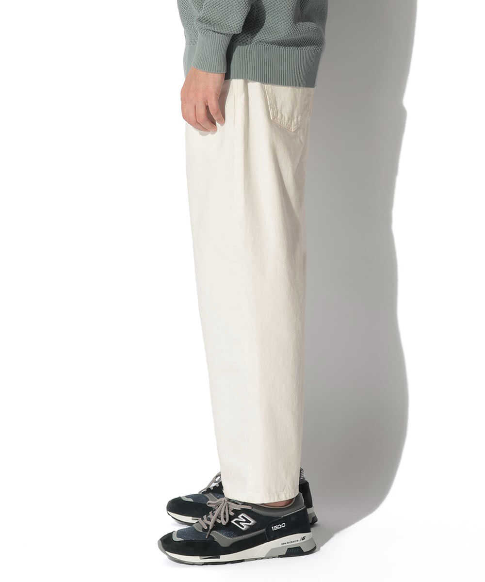 5ポケット ホワイト コーンデニムパンツ