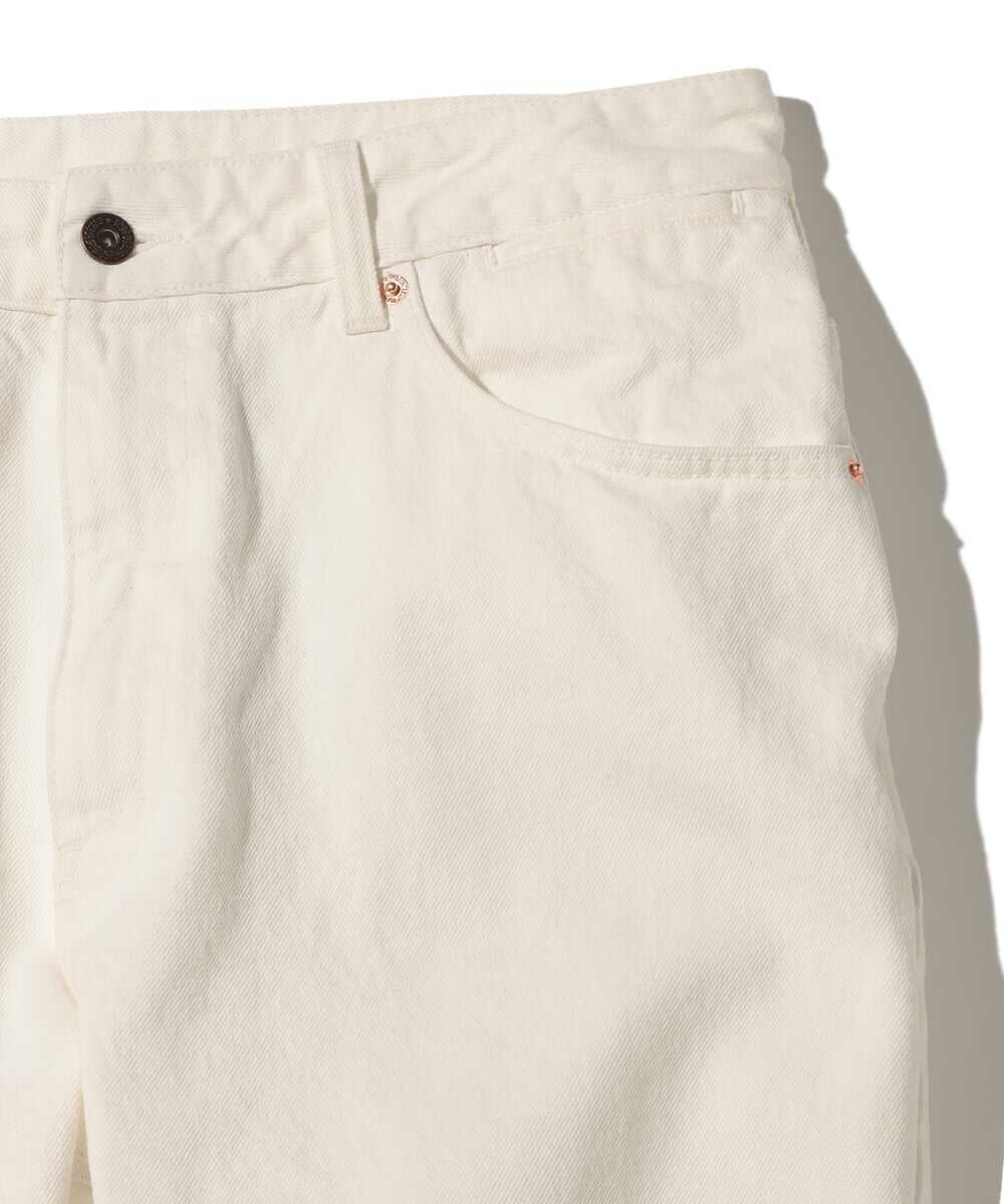 5ポケット ホワイト コーンデニムパンツ