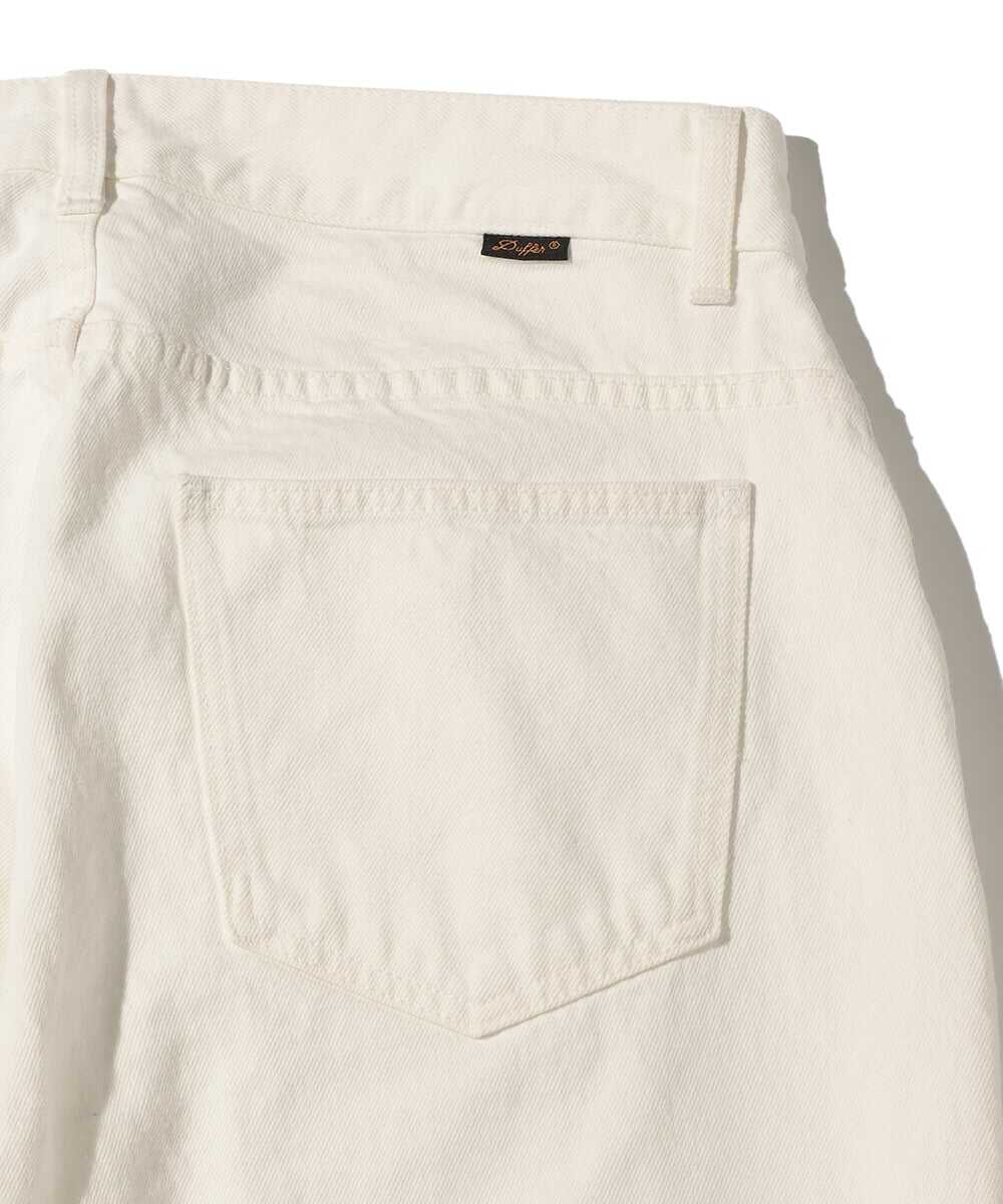 5ポケット ホワイト コーンデニムパンツ