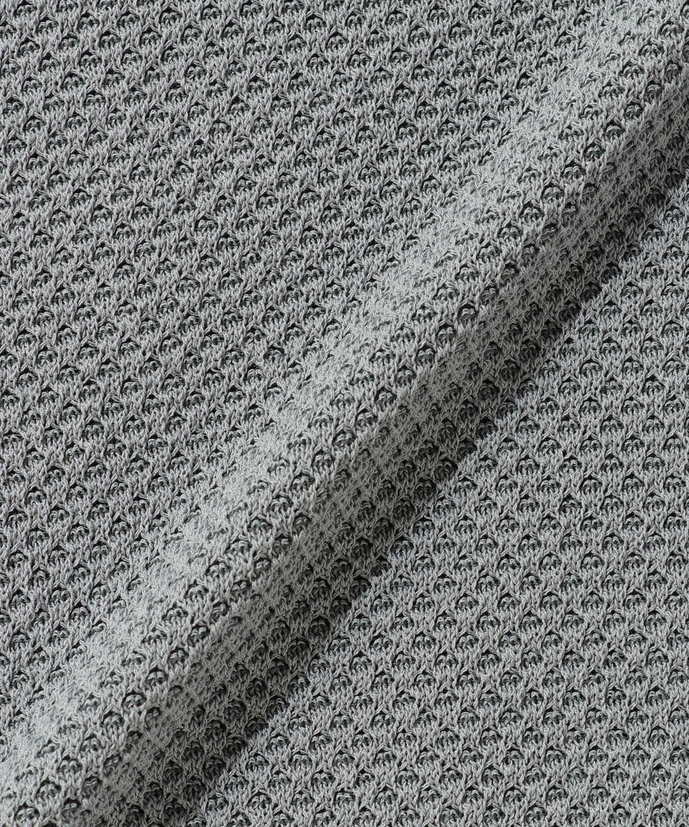 メッシュニット ヘンリーネック