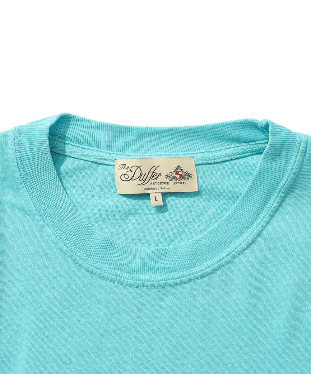 別注限定 バックプリント ピグメントダイ サーフプリントTシャツ