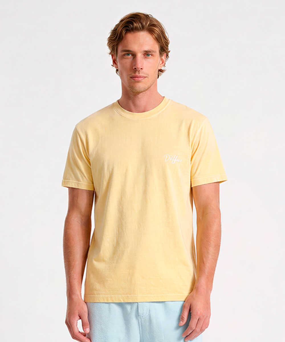 別注限定 バックプリント ピグメントダイ サーフプリントTシャツ