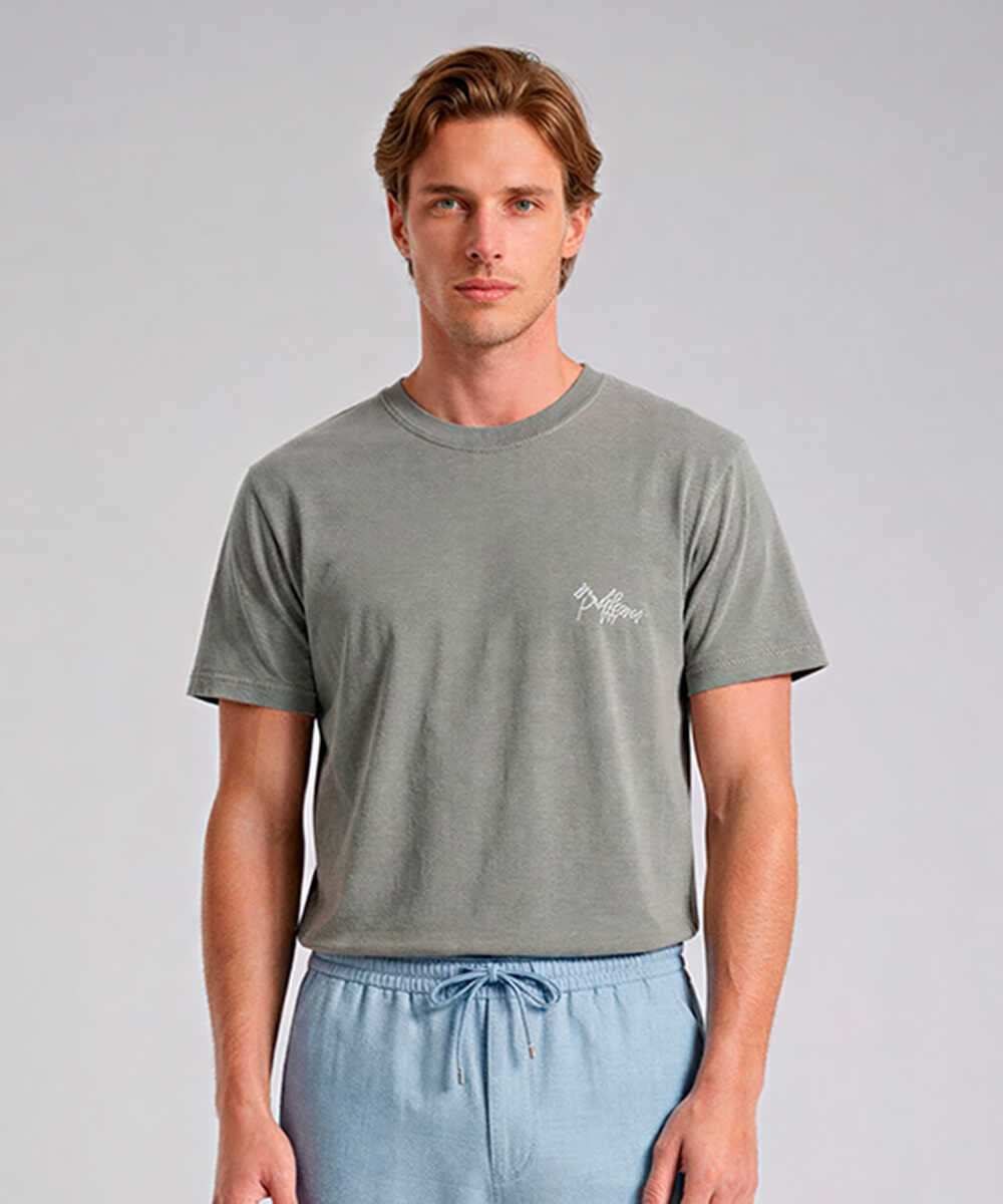 別注限定 バックプリント ピグメントダイ サーフプリントTシャツ