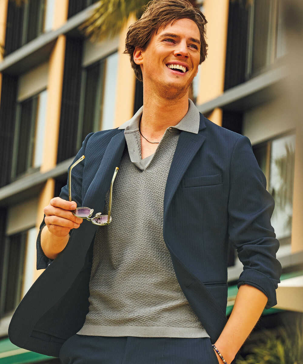 ランダムストライプ ジャケット