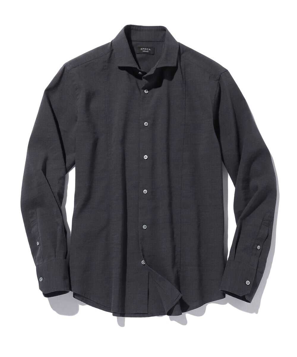 リネン ストレッチシャツ