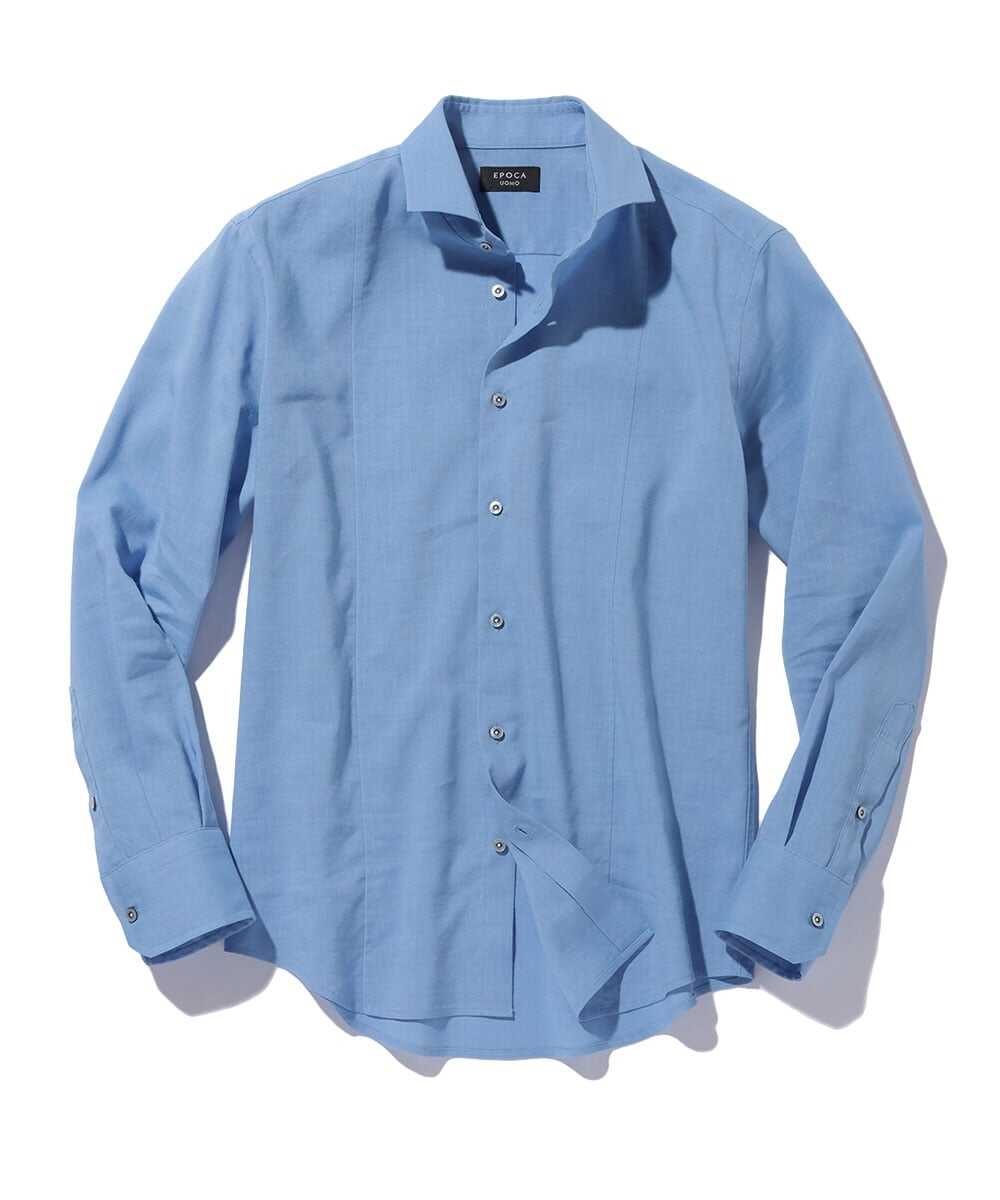 リネン ストレッチシャツ