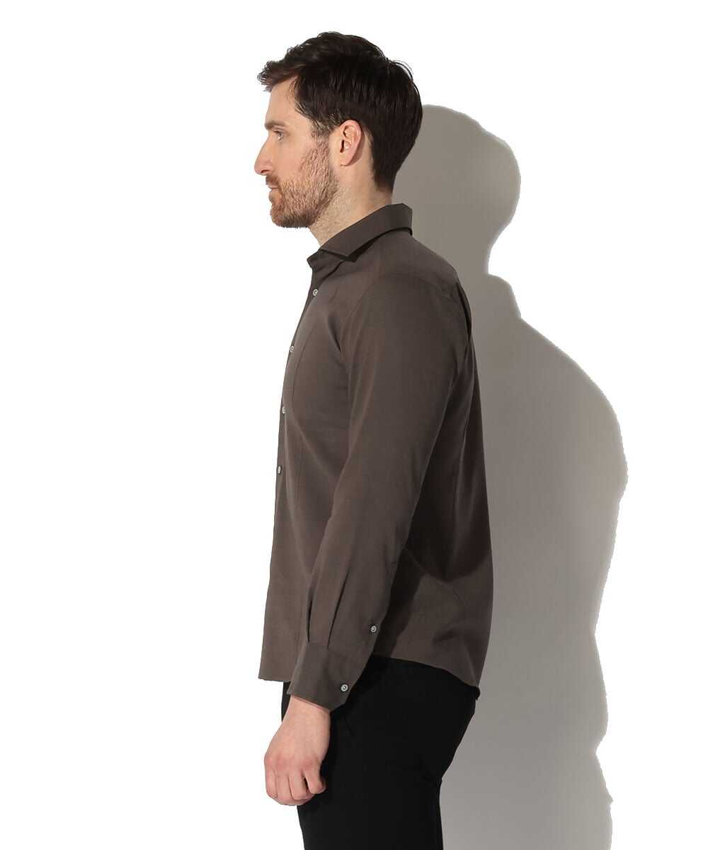 リネン ストレッチシャツ