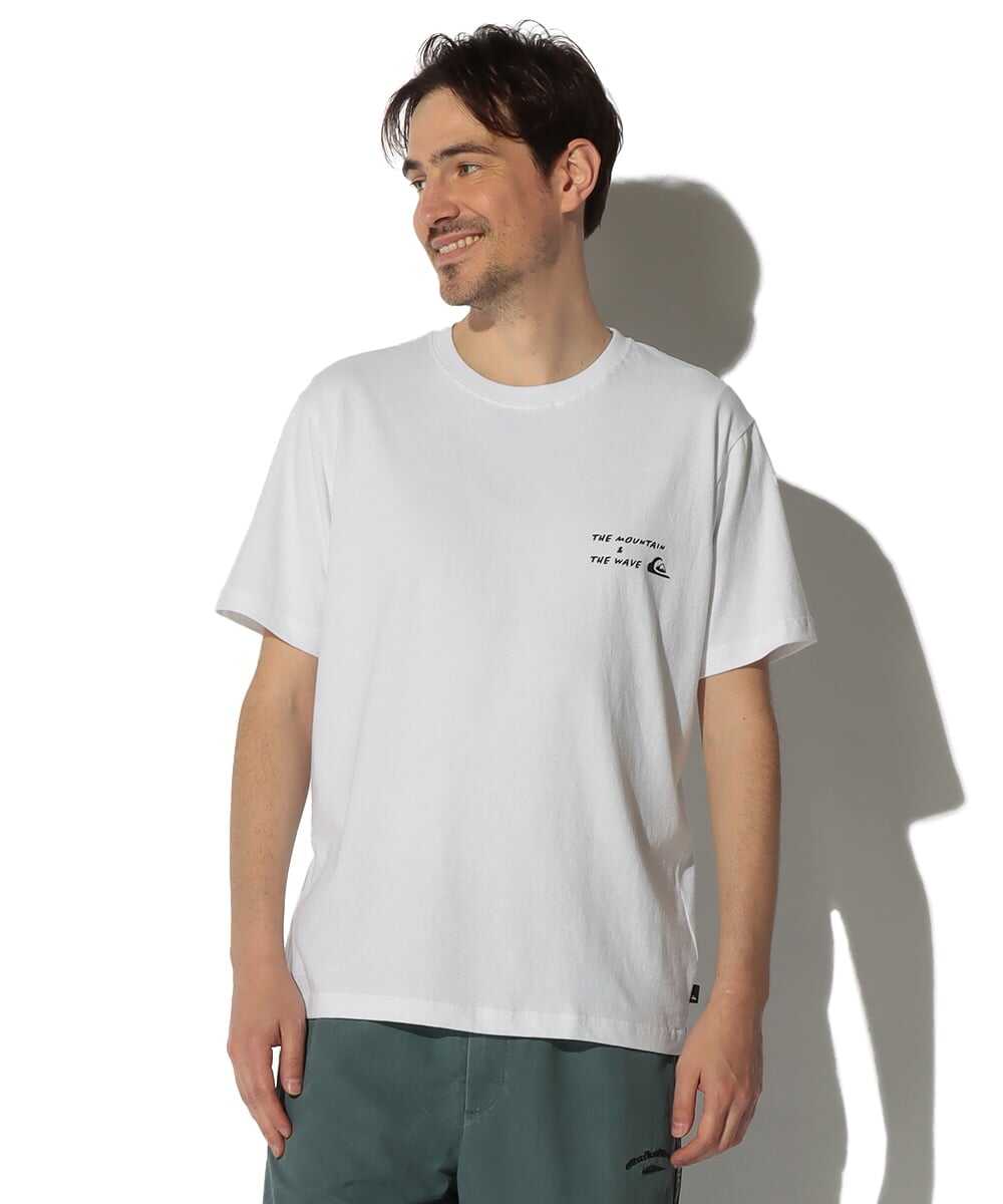 ハンド ドローイング バックプリントTシャツ