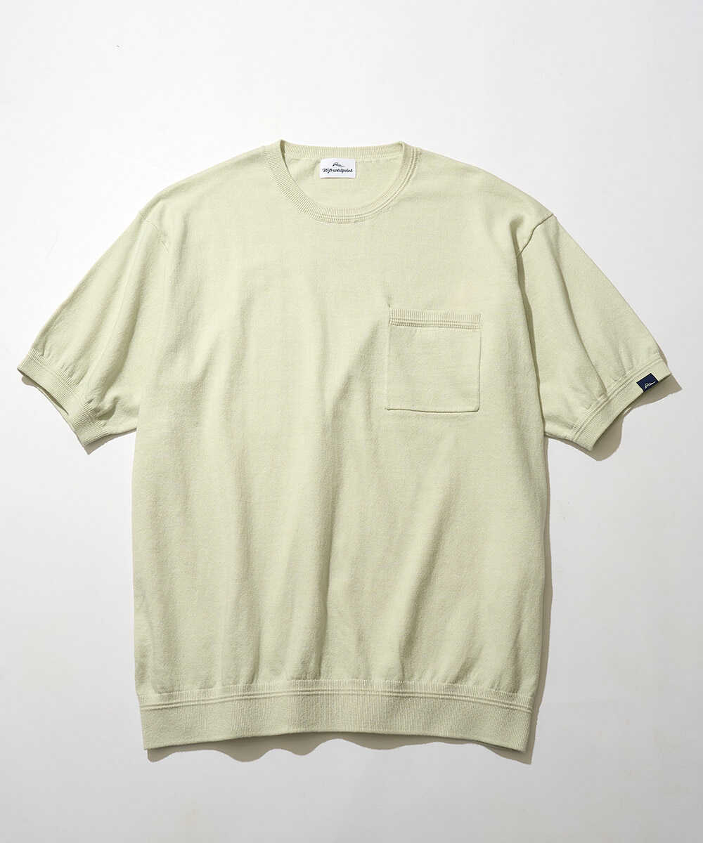 限定 クルーネック 半袖ニットTシャツ