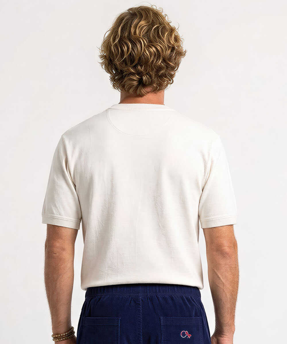 限定 クルーネック 半袖ニットTシャツ