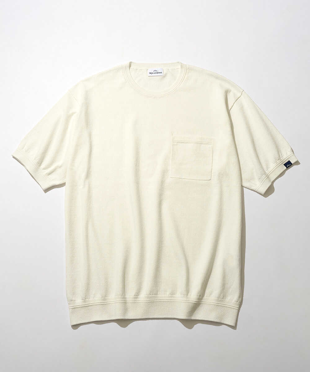 限定 クルーネック 半袖ニットTシャツ