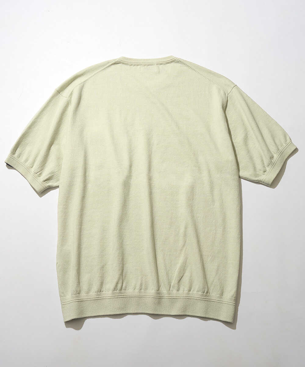 限定 クルーネック 半袖ニットTシャツ