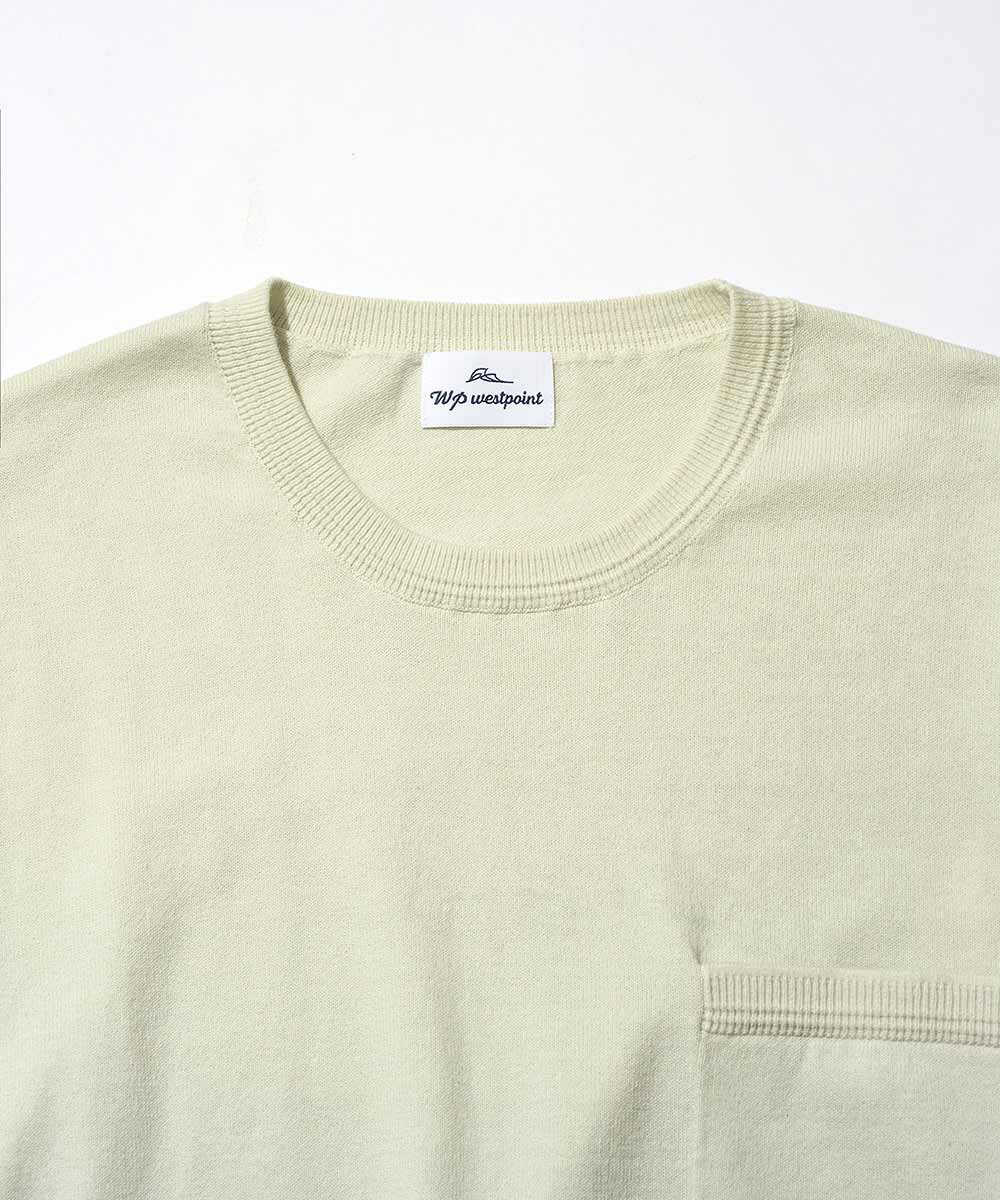 限定 クルーネック 半袖ニットTシャツ