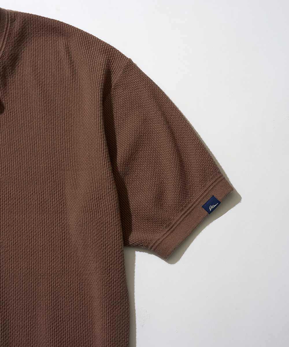 限定 ヘンリーネック ニットTシャツ