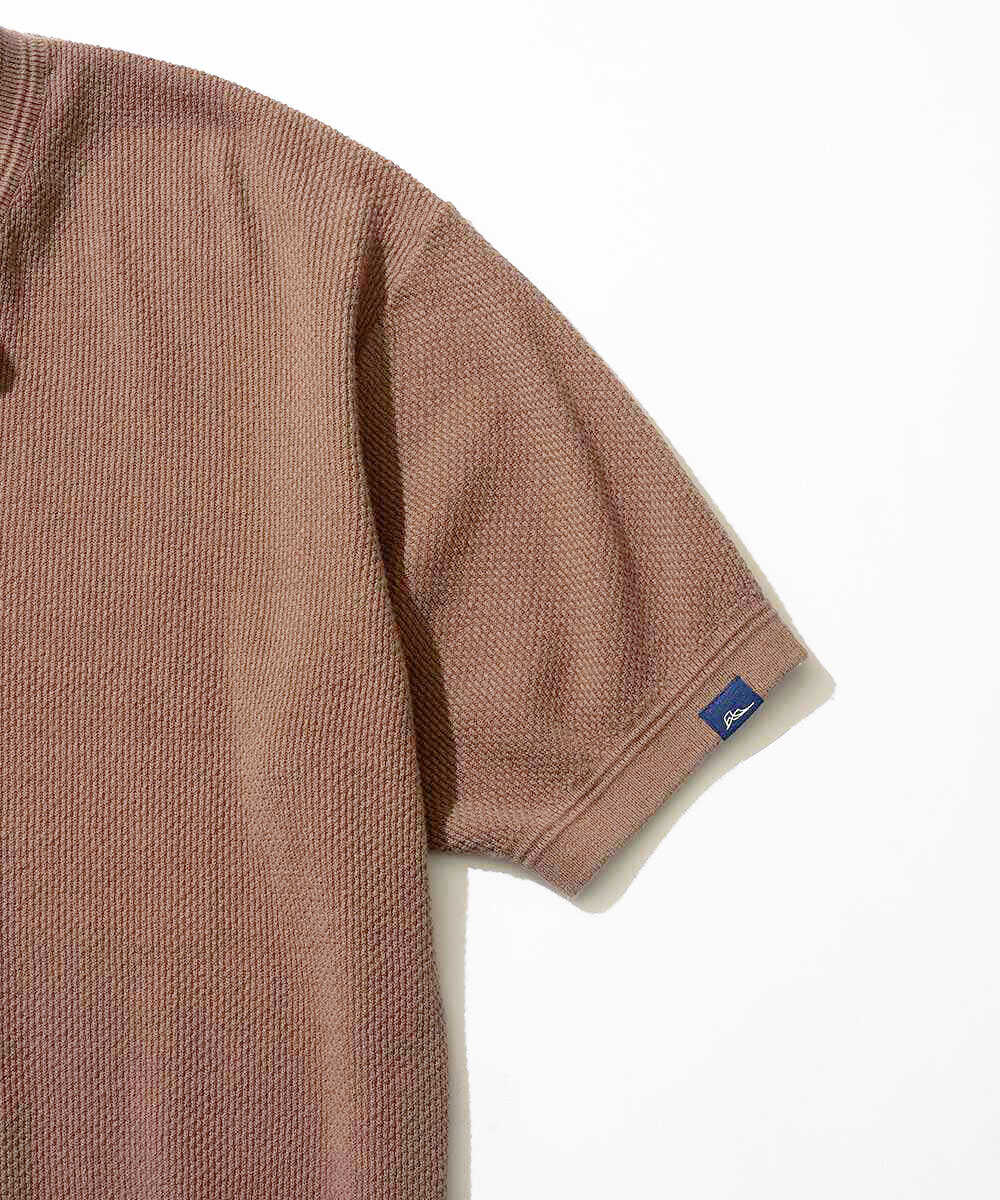 限定 ヘンリーネック ニットTシャツ