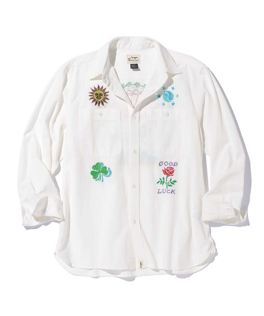 エンブロイダリー デニムシャツ