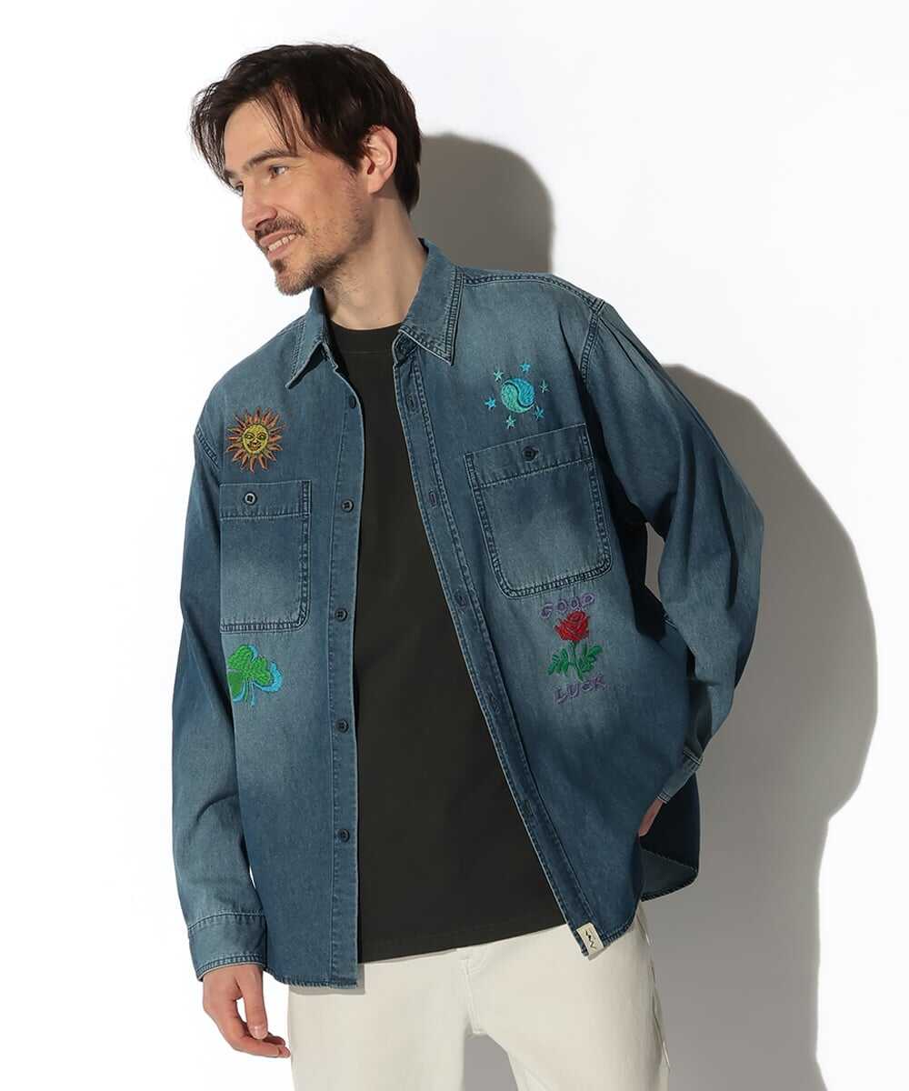 エンブロイダリー デニムシャツ