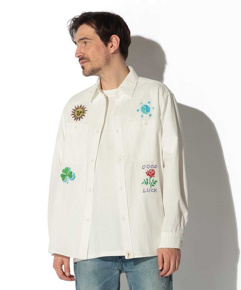 エンブロイダリー デニムシャツ