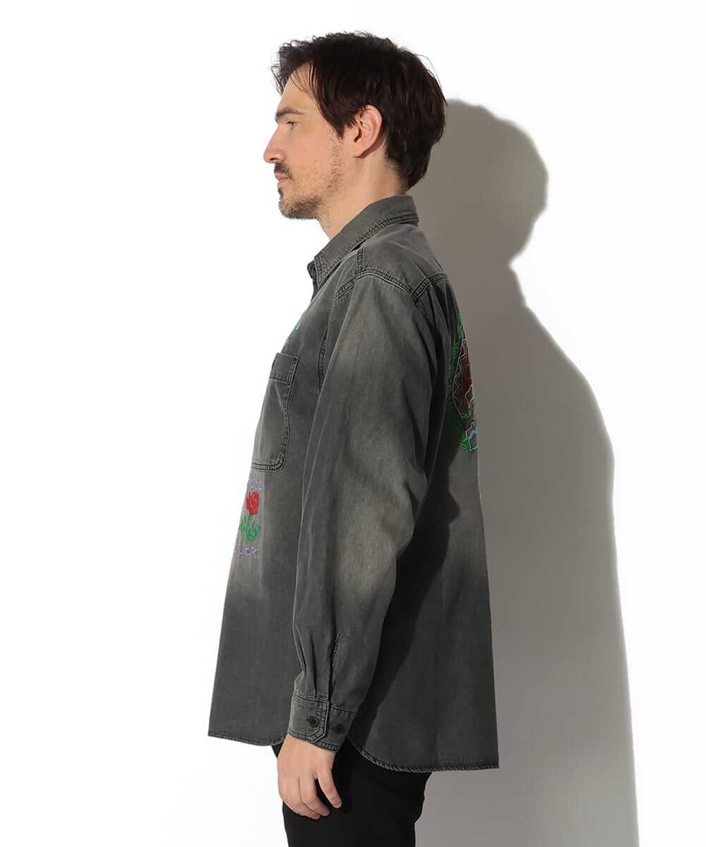 エンブロイダリー デニムシャツ