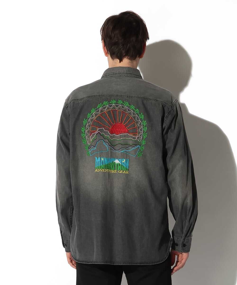 エンブロイダリー デニムシャツ