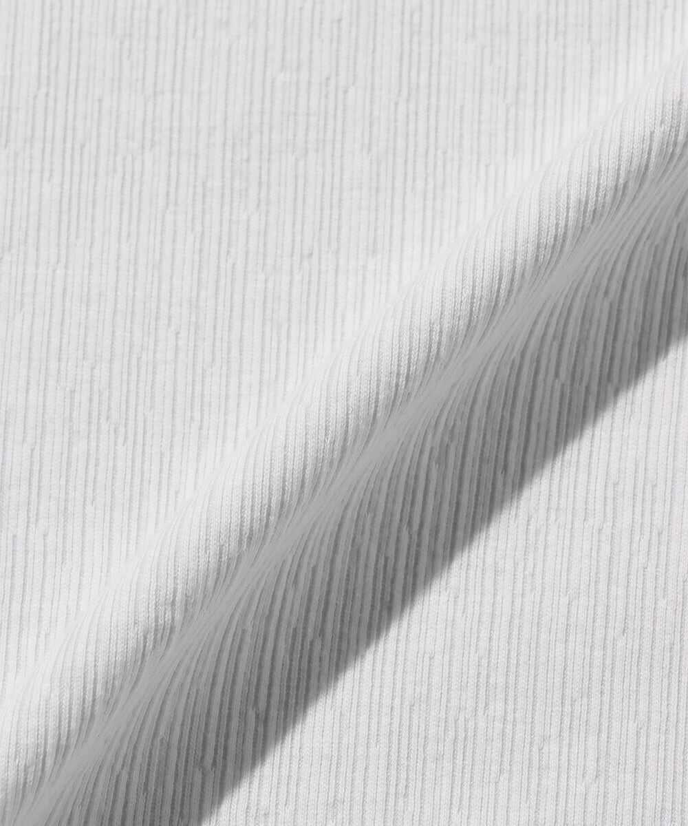 ランダムストライプ キーネックTシャツ