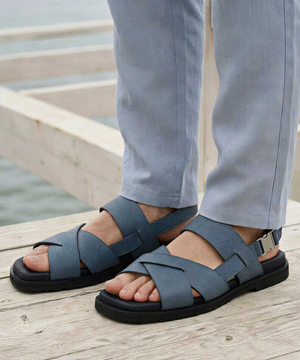 別注限定 イタリアンレザー バックルサンダル