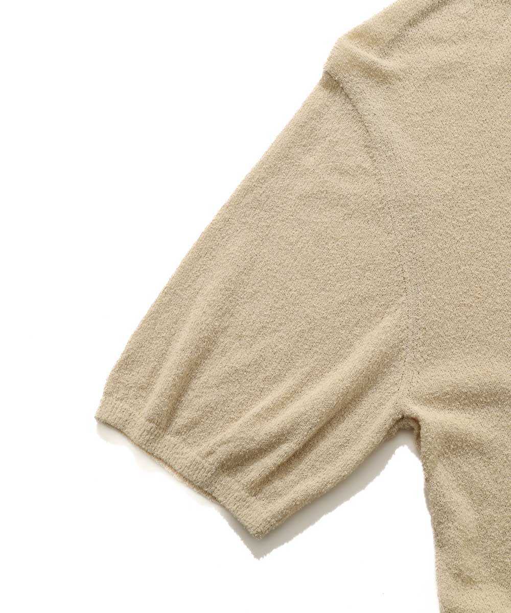 テクスチャー エフェクト 半袖ニット