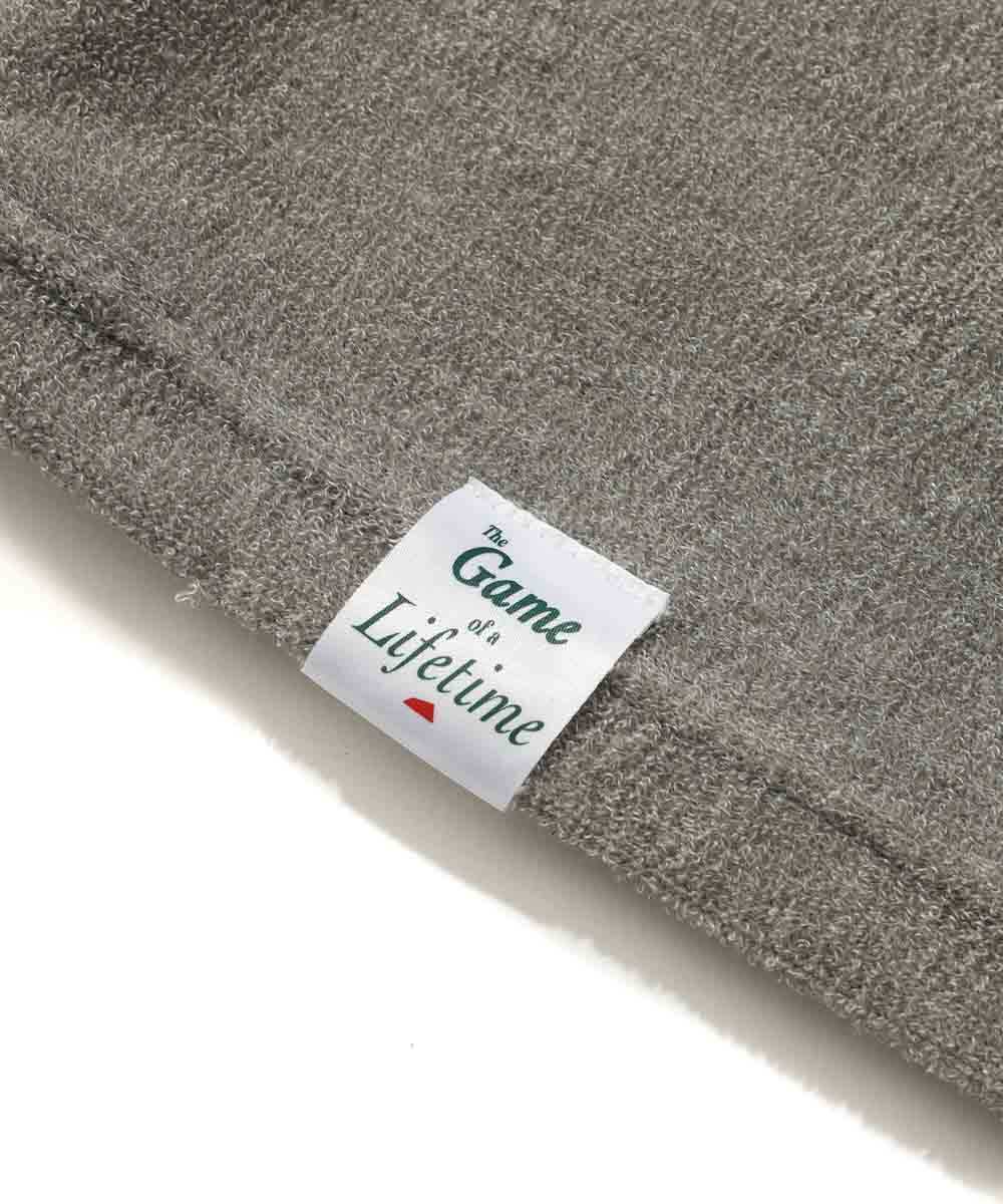 モックネック バックプリント パイルTシャツ