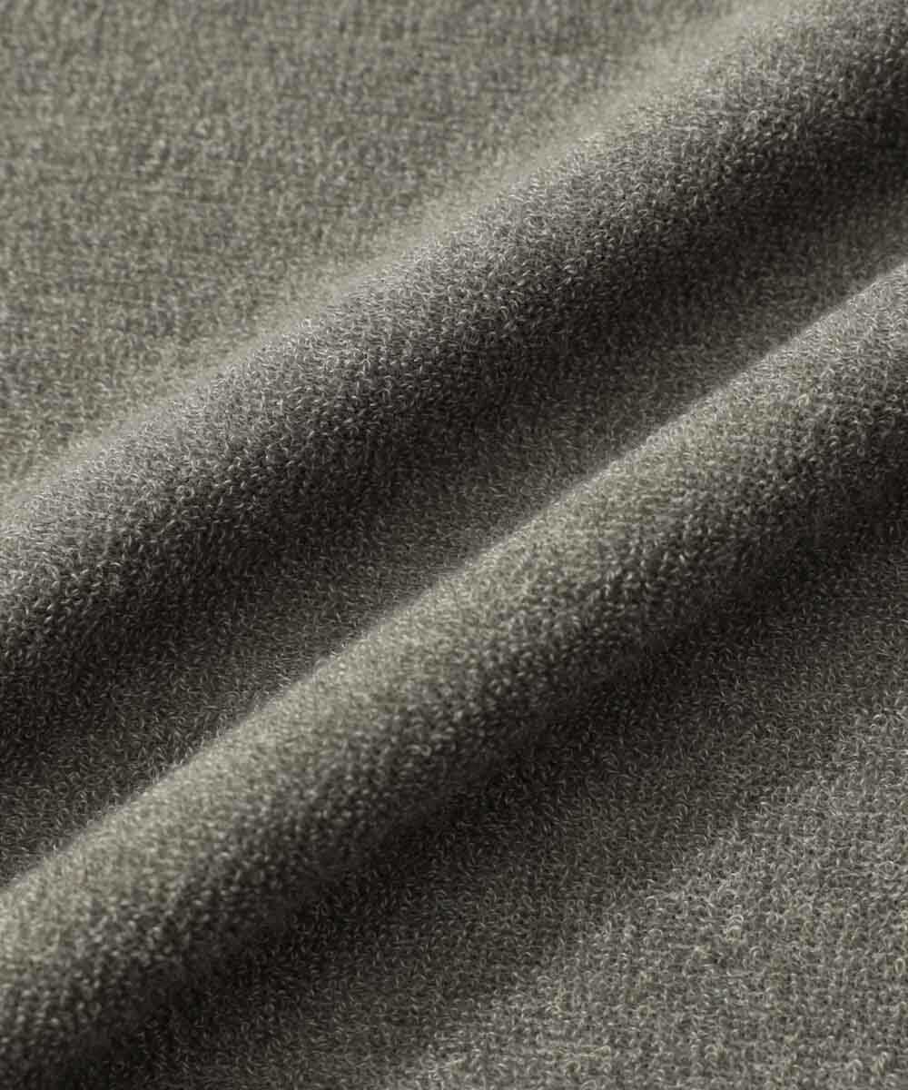 モックネック バックプリント パイルTシャツ