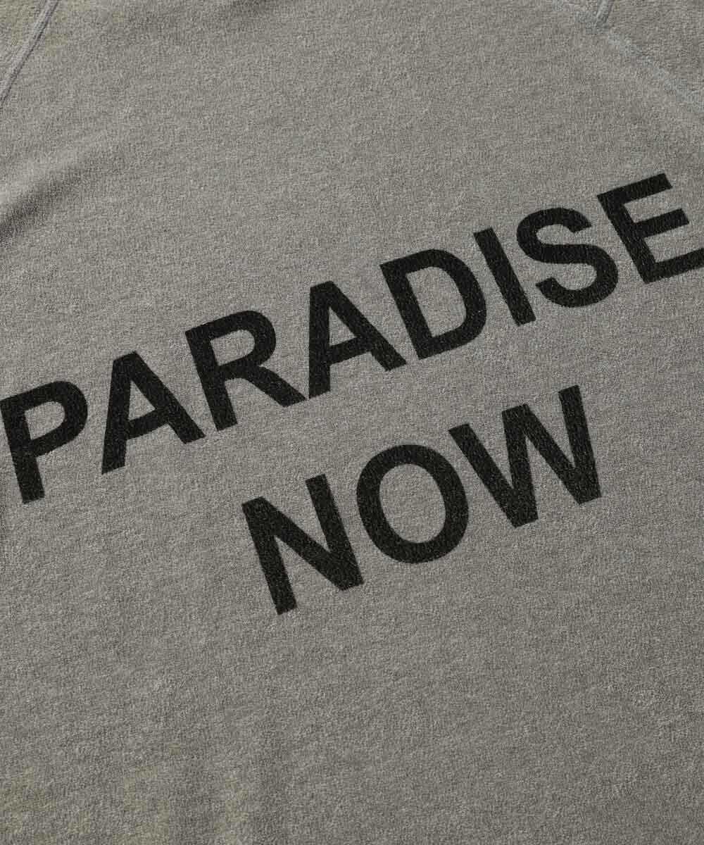 モックネック バックプリント パイルTシャツ