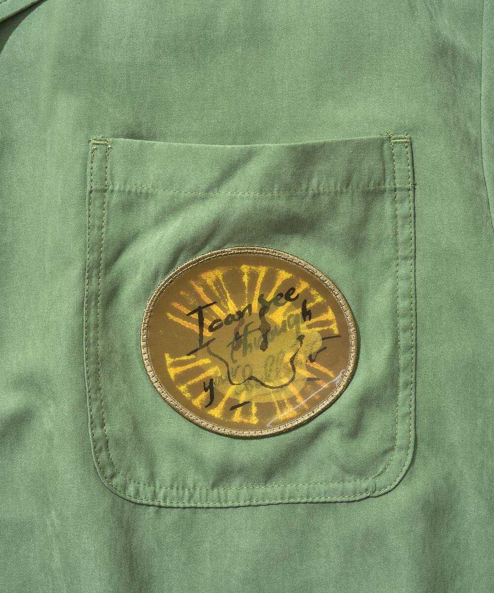 オープンカラー 半袖シャツ