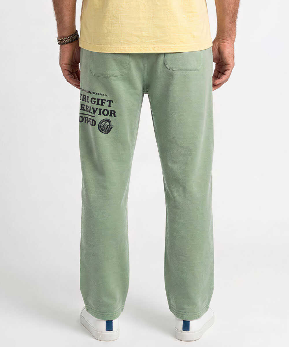 プリント ストレート スウェットパンツ