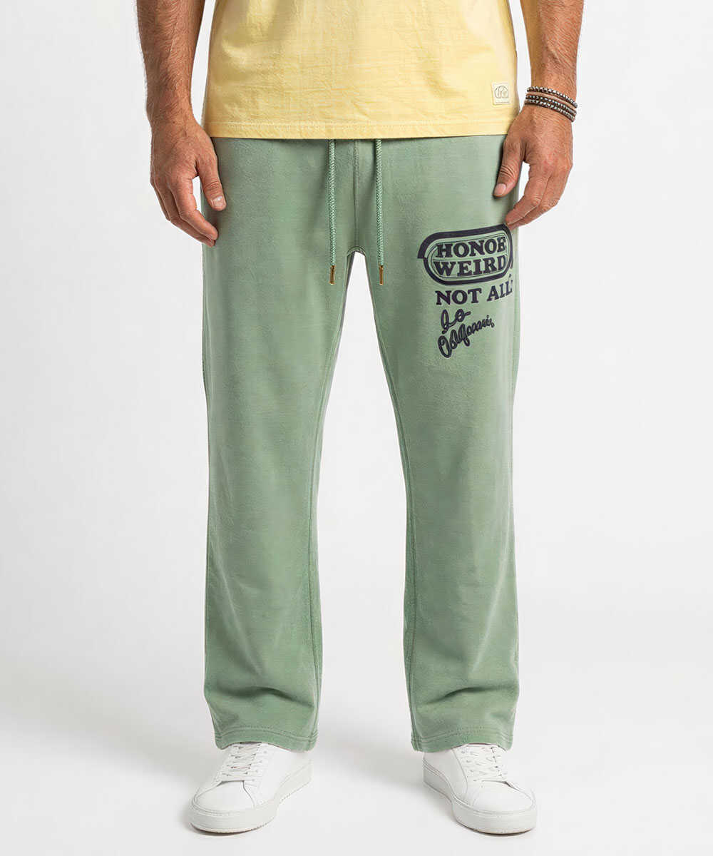 プリント ストレート スウェットパンツ