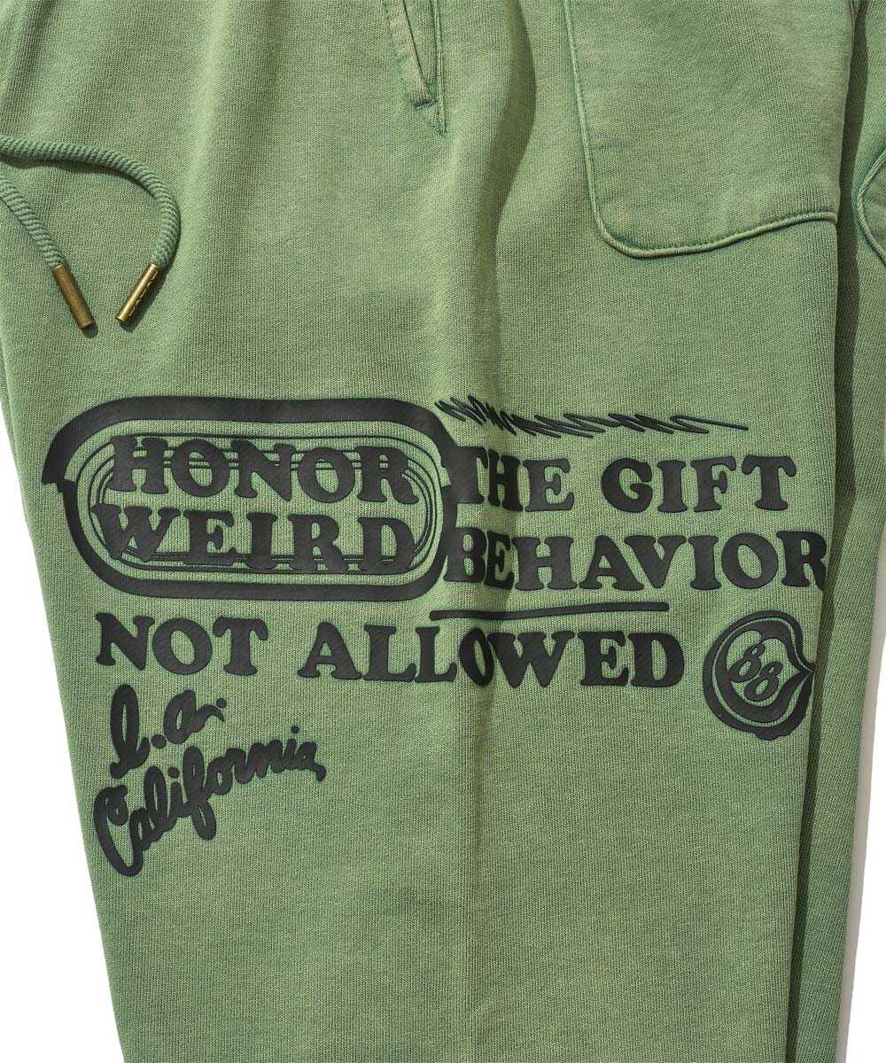 プリント ストレート スウェットパンツ