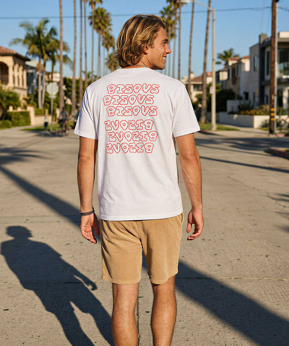 バックロゴプリントTシャツ