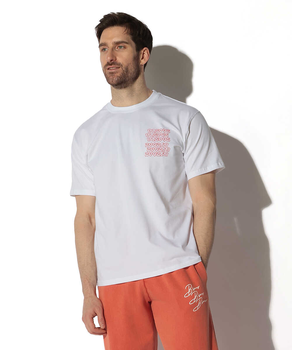 バックロゴプリントTシャツ