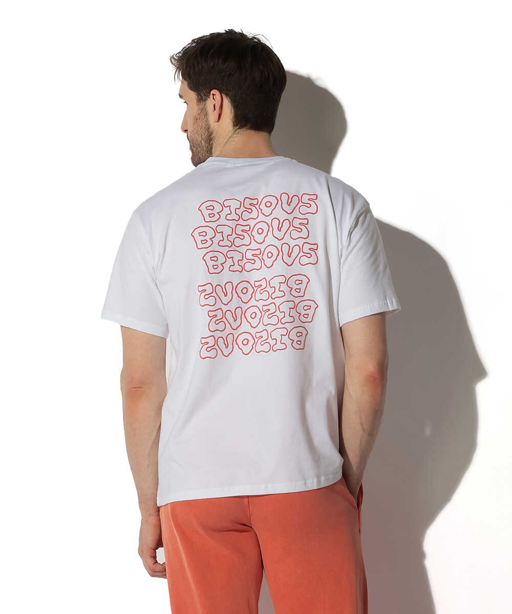 バックロゴプリントTシャツ