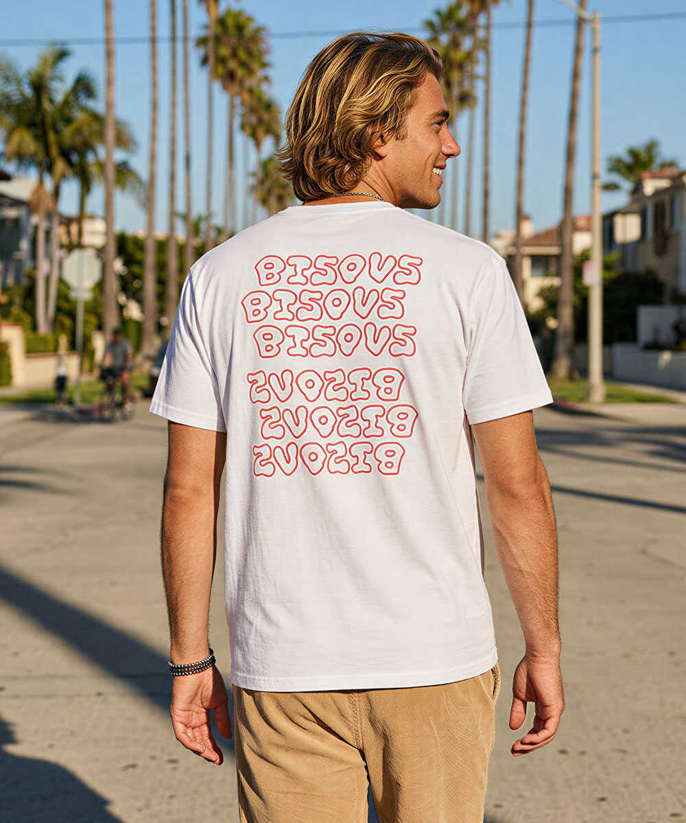 バックロゴプリントTシャツ