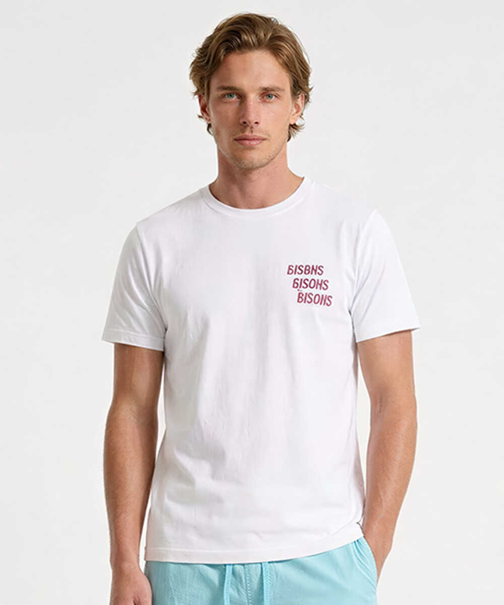 バックロゴプリントTシャツ