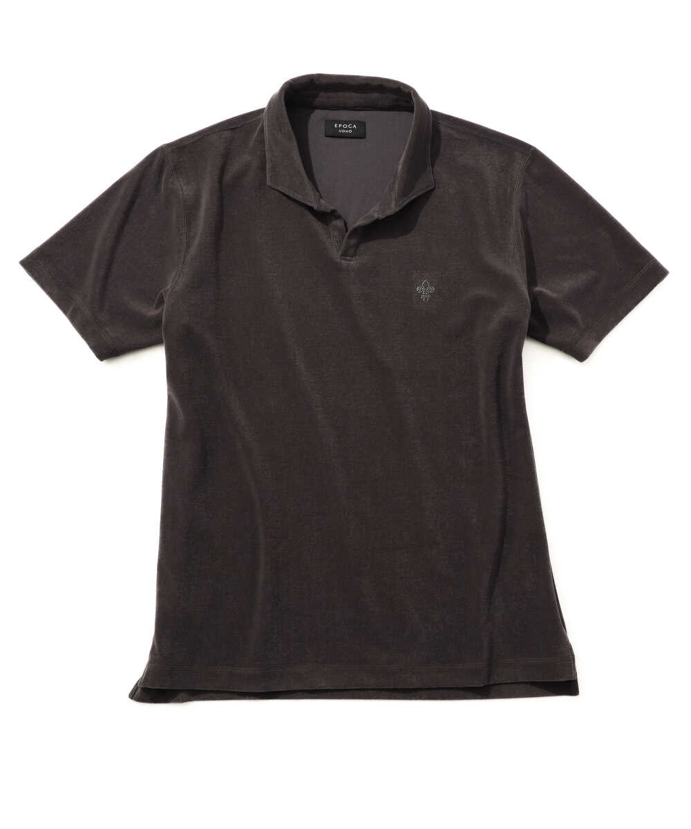 別注 ハイゲージ パイル地 スキッパーポロシャツ