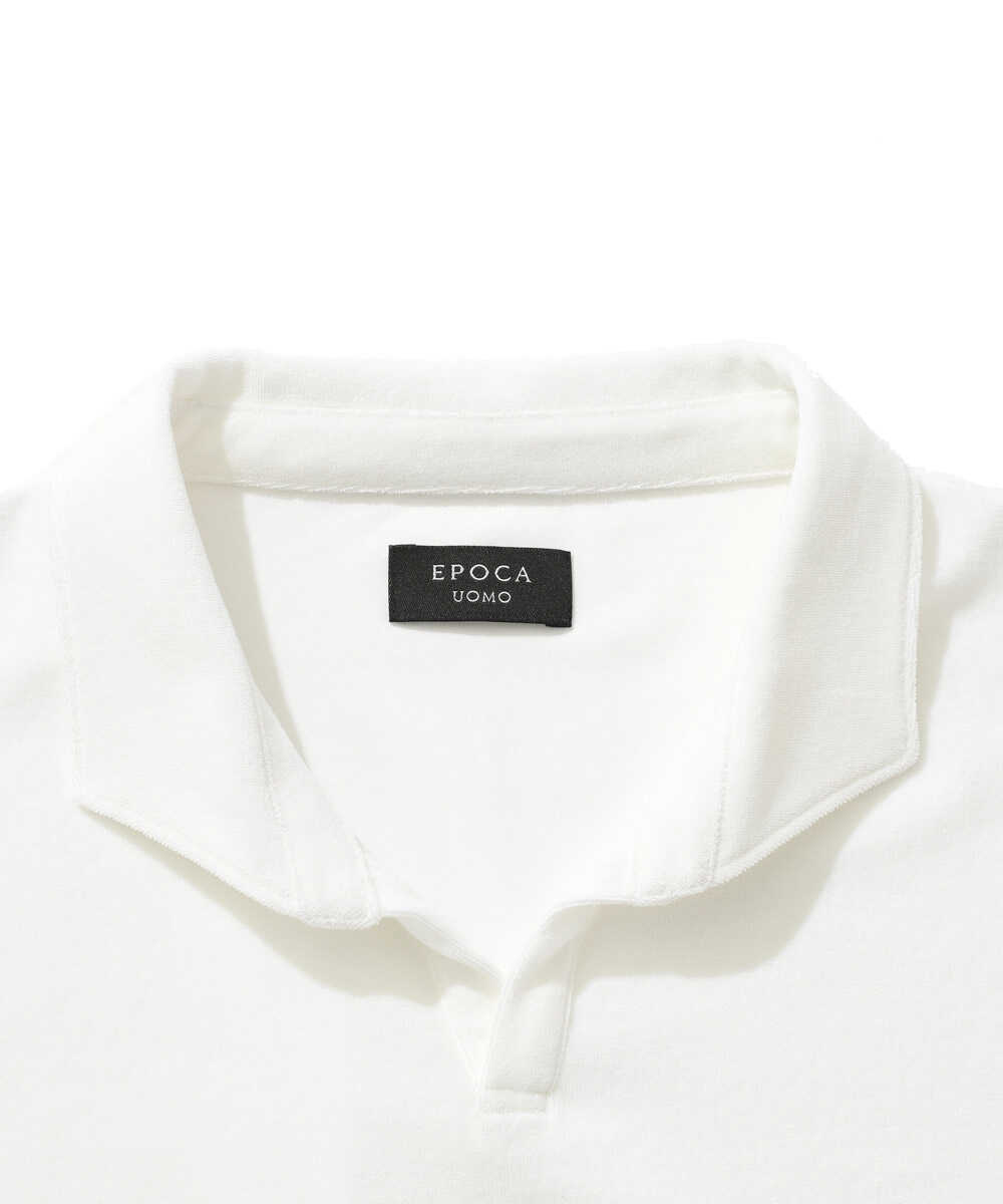 別注 ハイゲージ パイル地 スキッパーポロシャツ