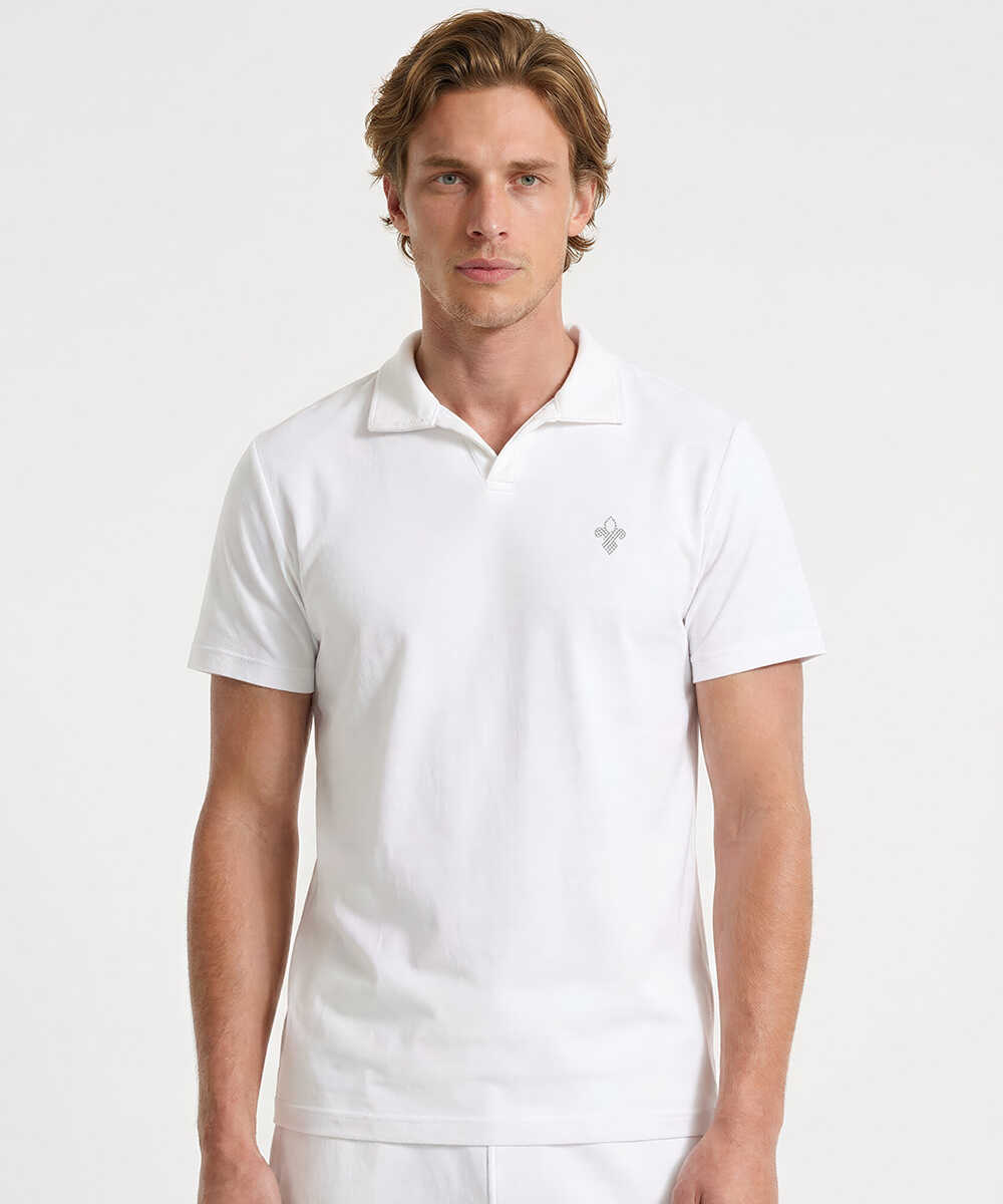 別注 ハイゲージ パイル地 スキッパーポロシャツ