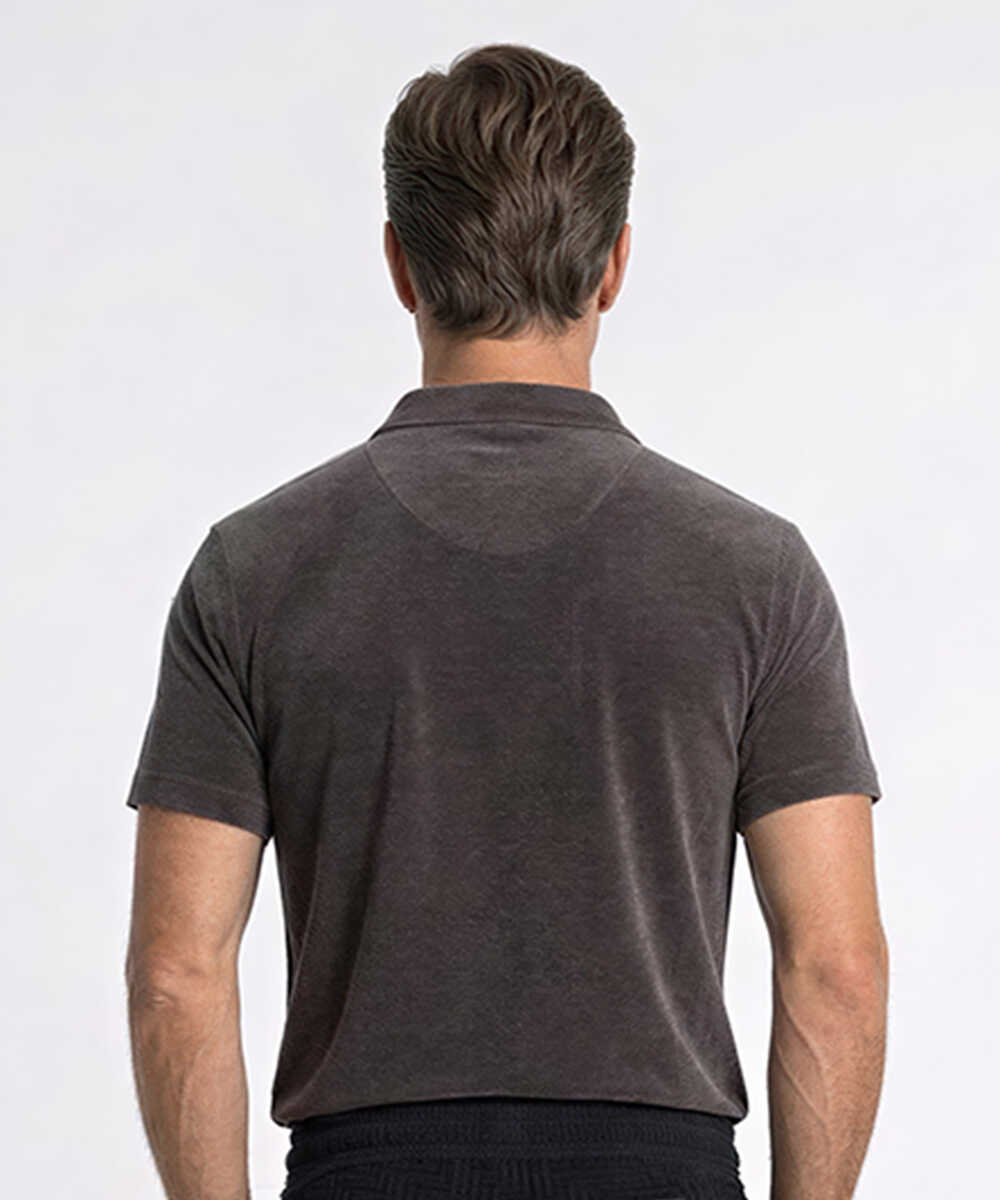 別注 ハイゲージ パイル地 スキッパーポロシャツ