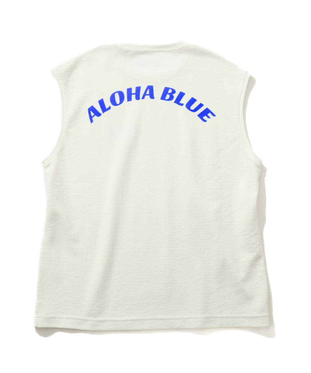 限定 ロゴプリント パイルノースリーブTシャツ