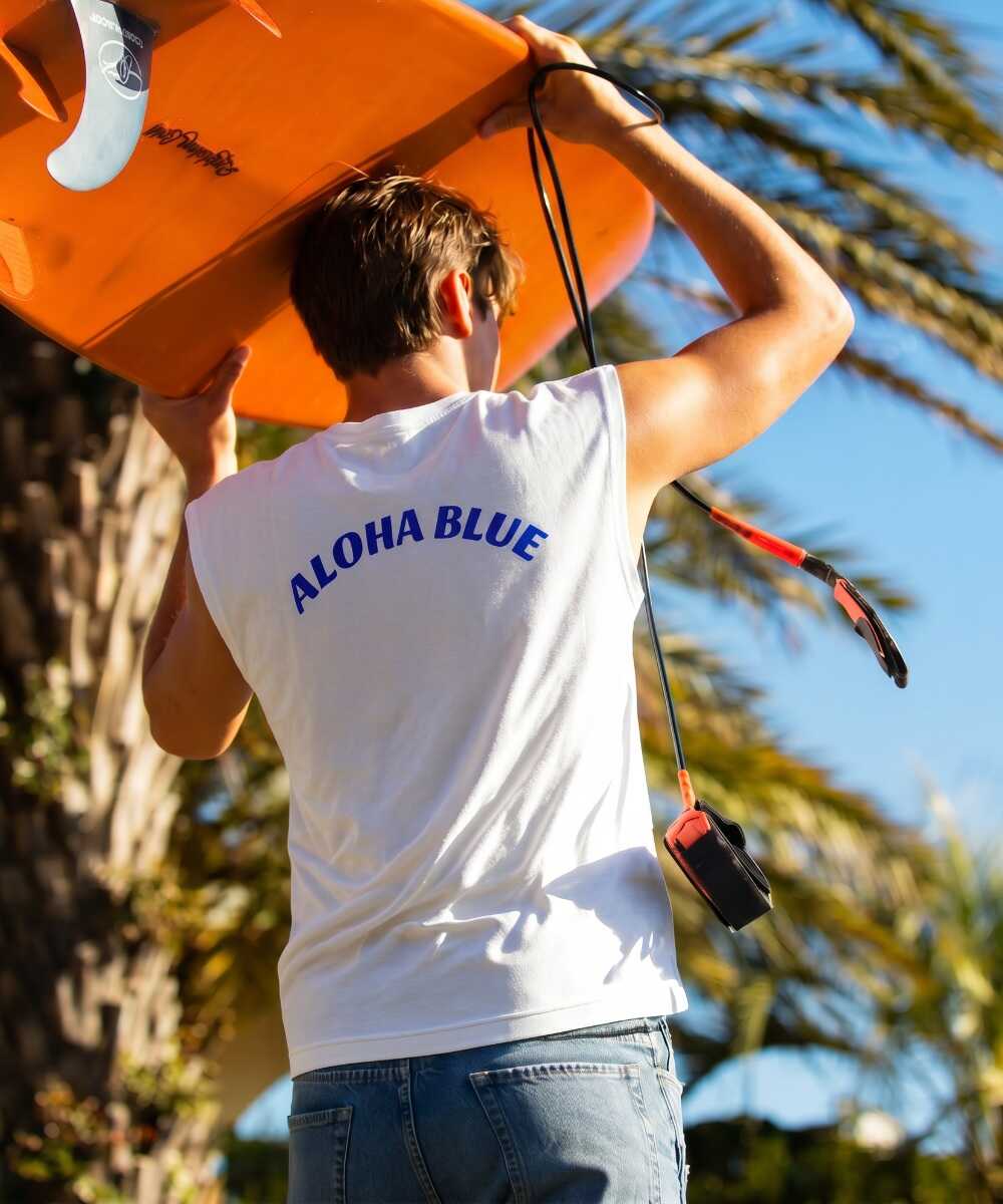 限定 ロゴプリント パイルノースリーブTシャツ