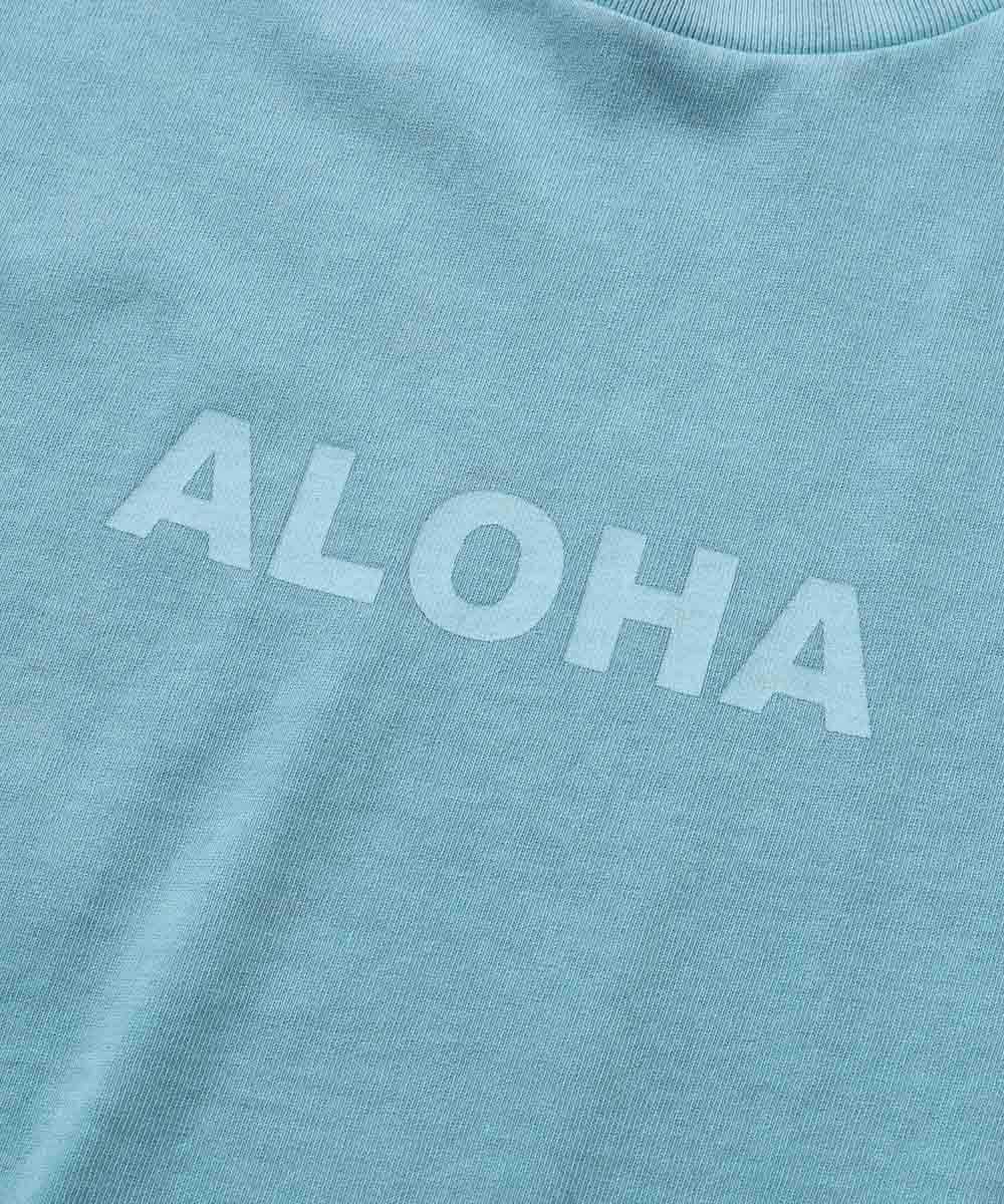 限定 ピグメントダイ ロゴプリントTシャツ